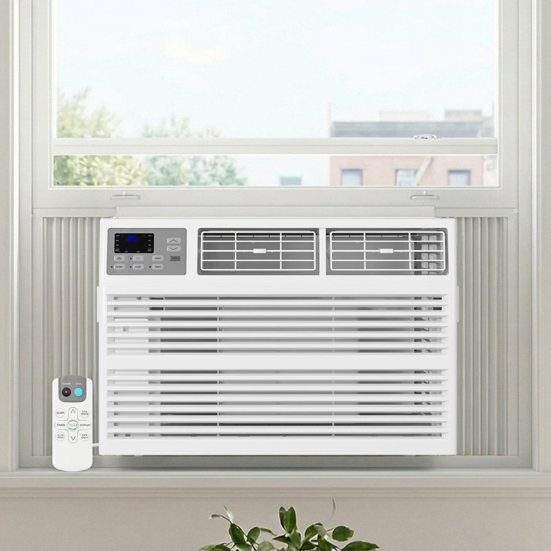 Climatiseur de fenêtre 14 000 BTU, climatiseur de fenêtre froid seulement avec télécommande, 600-700 pieds carrés, 3 vitesses de ventilateur, Energy Star, installation facile