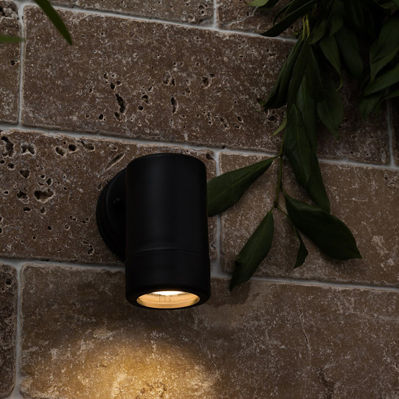 Logenita Matt Black Outdoor Armed Sconce