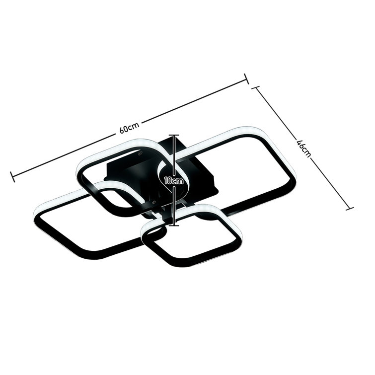 Ceiling Light 4-Light 60cm LED Semi Flush Mount Light