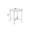 Table de bout en chêne blanc et chrome Brecon