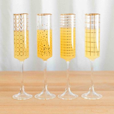 Karch Kyra champagne flutes-set/4