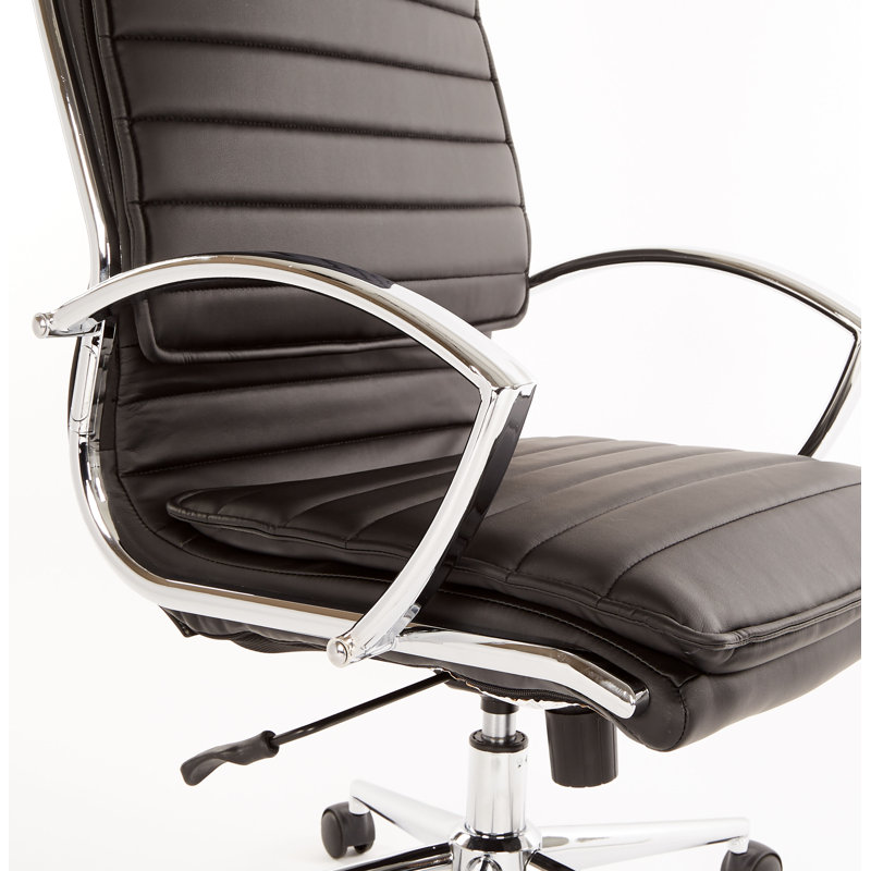 Mid Back Manager's Faux Leather Chair, Espresso
