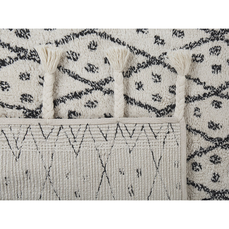 Gouverneur Geometric Cotton Hand Woven Area Rug, Rectangle 140 x 200cm