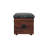 Black Buffalo Hide Leather Storage Trunk