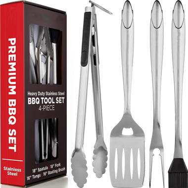 Stainless Steel 4 piece BBQ Tool Set