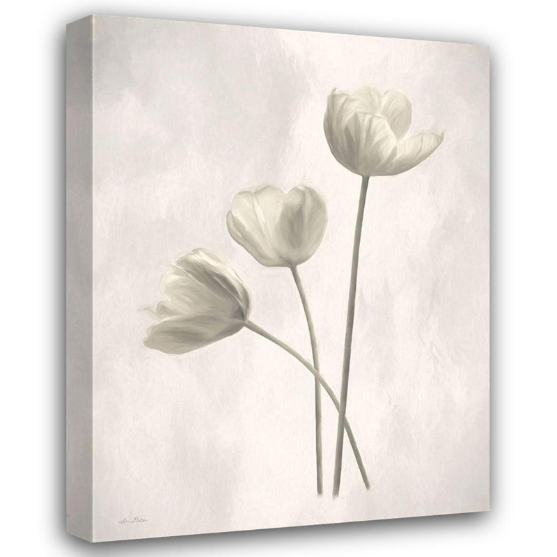 «Red Barrel Studio® Deiter, Lori», reproduction d'art sur toile tendue: «Tulipes blanchies», H 24 po x l 19 po