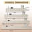 118.1" Cream Multi-Combination TV Stand with 5 Drawers, Wave-Pattern Frame