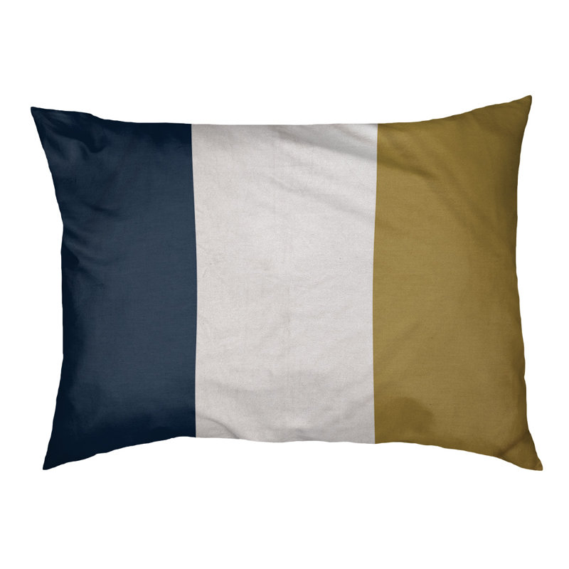 Coussin Atlanta, Medium (28" W x 18" D x 6" H), Blue/White/Gold