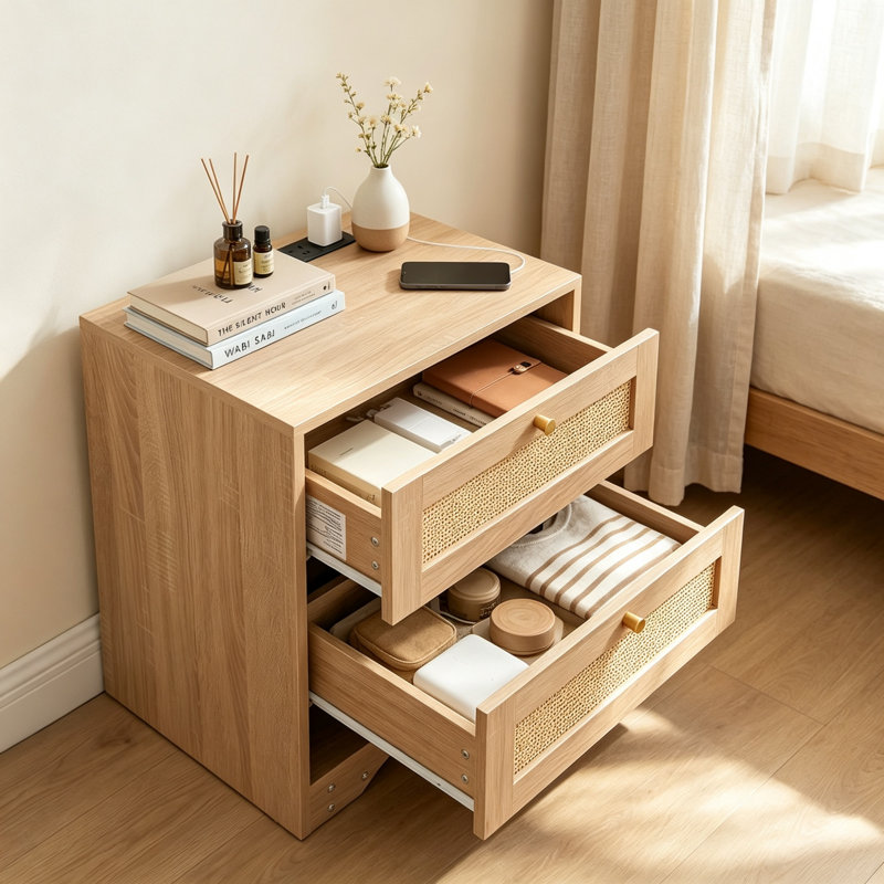 50 cm W Bedside Table