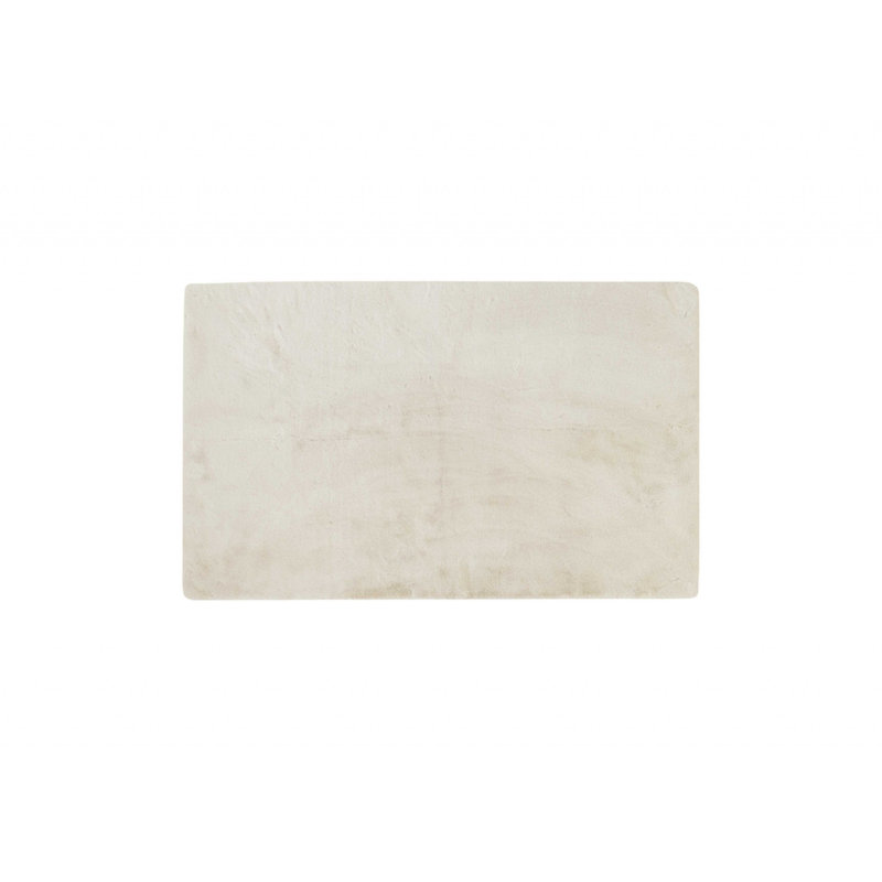 Abasi Faux Fur Hand Knotted Area Rug, Rectangle 3' x 5'