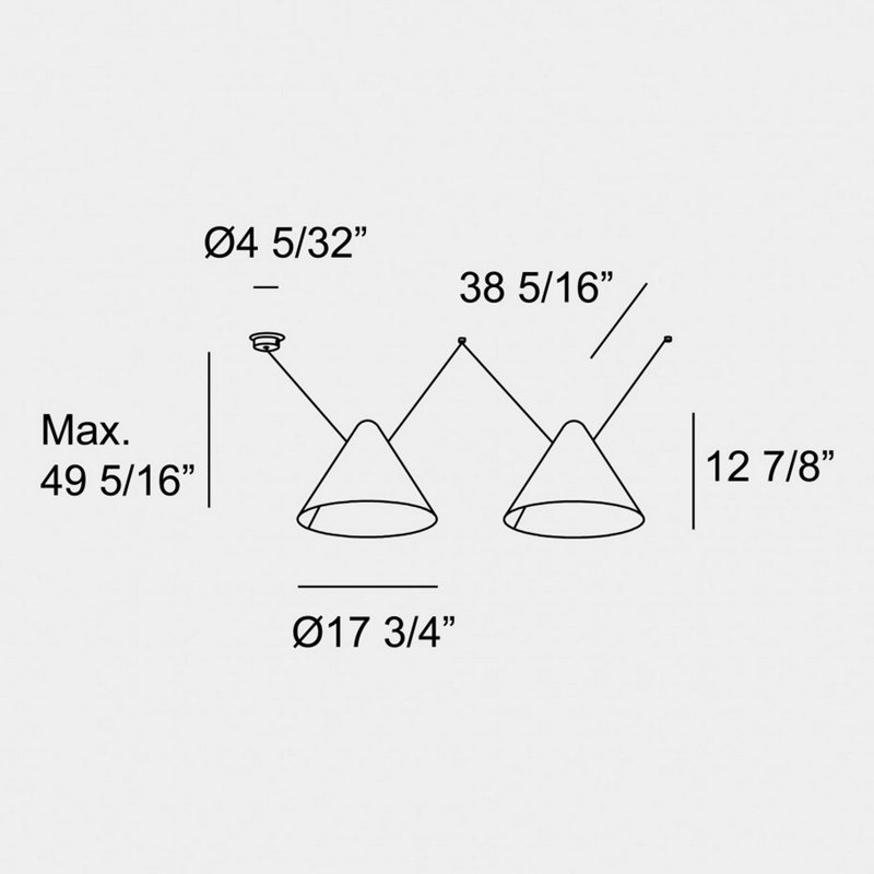 Luminaire latéral super attique 2, H 49,31 po x l 78,75 po x P 17,75 po