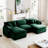 Oversized Modular Cushioned Sofa With Conversible Ottoman-106554202