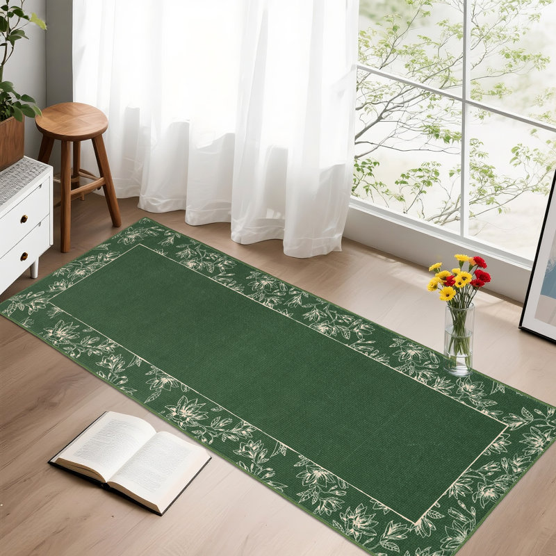 Modern Washable Area Rug Low Pile Non Slip Soft & Durable mark Resistant Carpet for Living Room Bedroom Kitchen Entryway Dark Gray