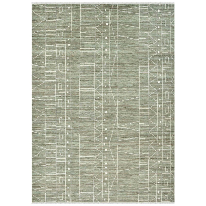 Tapis marocain noué à la main Anna, Rectangle 10 pi x 14 pi