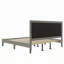 Lit plateforme tapissier en bois massif-502440110