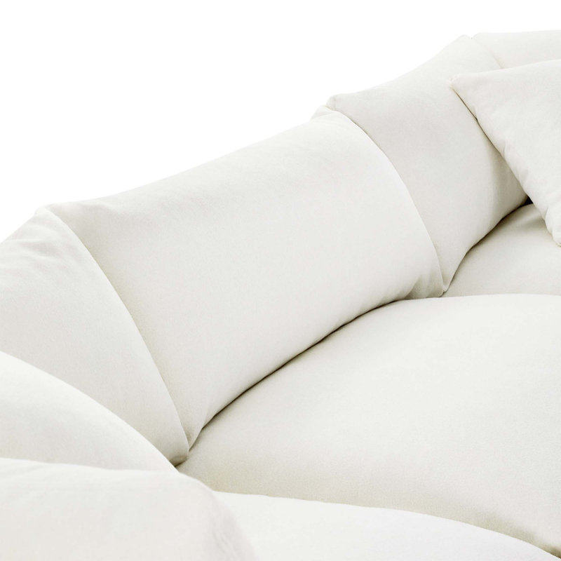 Canapé modulaire de 6 pièces Annabella, Chenille Elite Performance texturée ivoire Elite