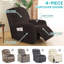 Housse pour fauteuil inclinable à coussins carrés/rectangulaires-1367264843