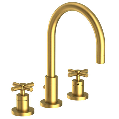 East Linear Widespread Bathroom Faucet with Drain Assembly