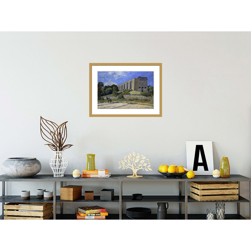 «Aqueduct at Marly» par Alfred Sisley, impression giclée sur cadre, H 21,84 po x l 29,5 po