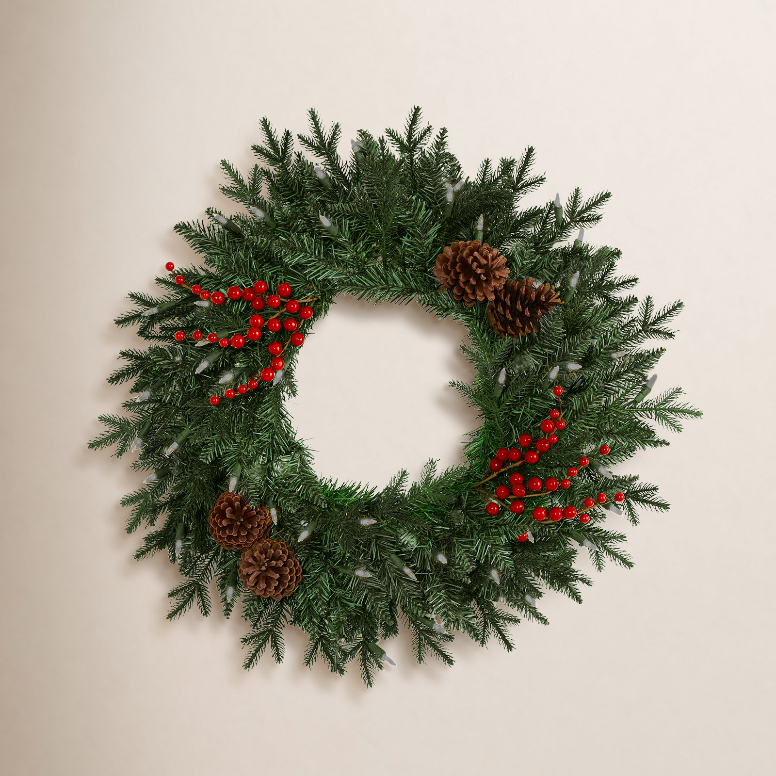 24'' Lighted Wreath