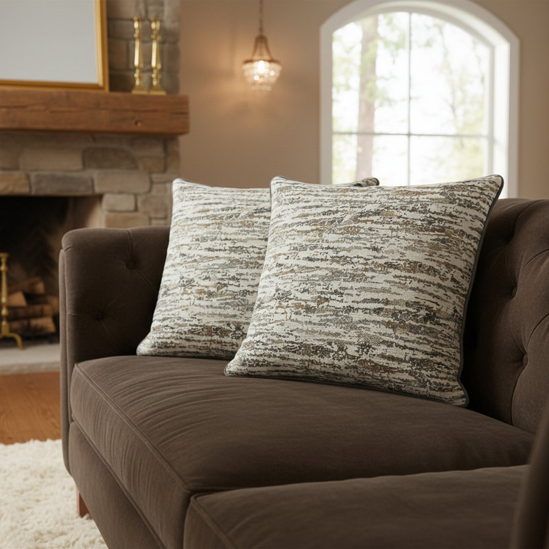 Keller Square Pillow Cover & Insert, Driftwood