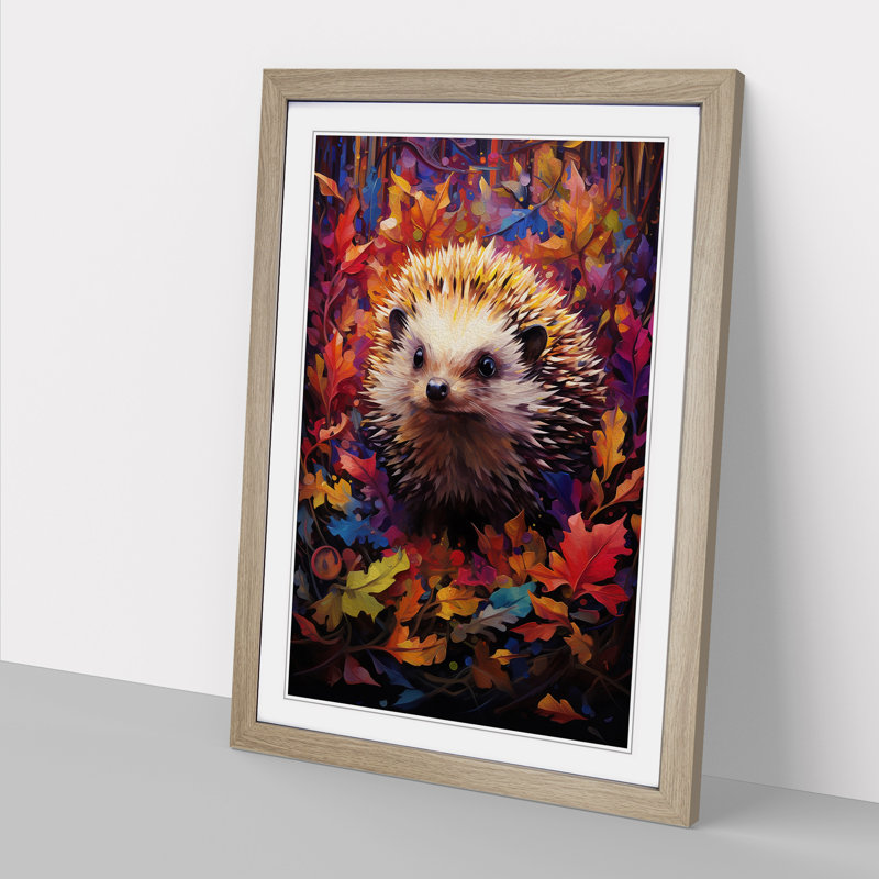 Hedgehog Abstract Art - Framed Print