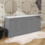Meuble-lavabo autoportant de 72 po de style Shaker avec lavabo en céramique, tiroirs à fermeture en douceur et portes à fermeture en douceur-932496599