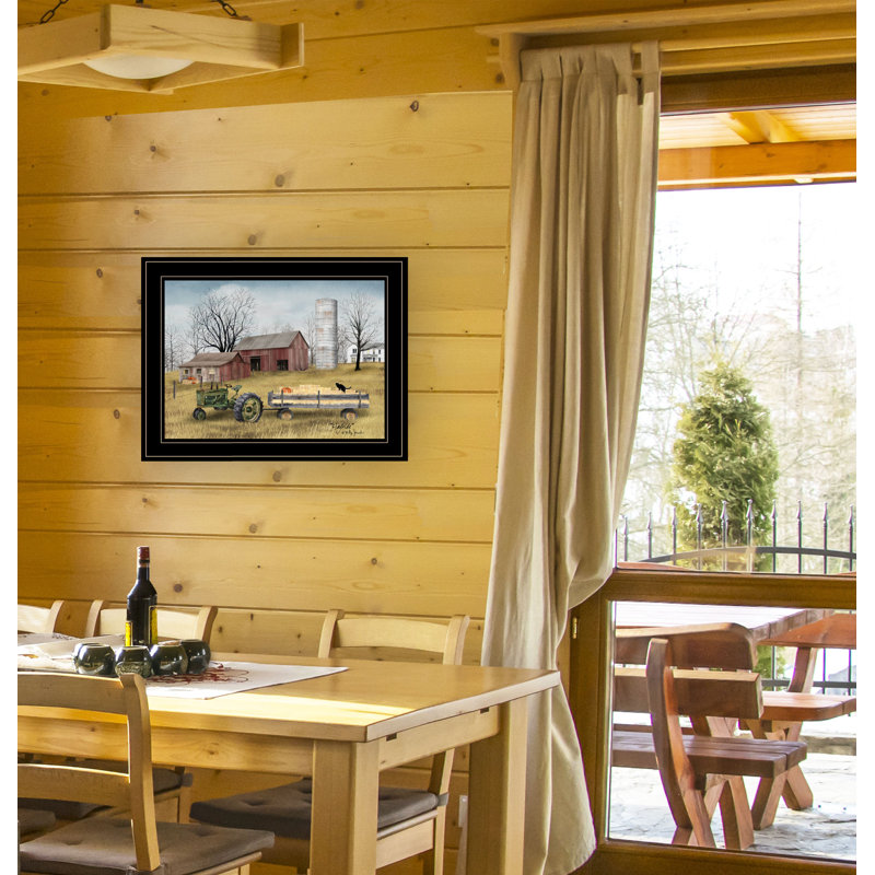 Décoration murale encadrée Hayride pour le salon, la maison par Billy Jacobs, Cadre noir