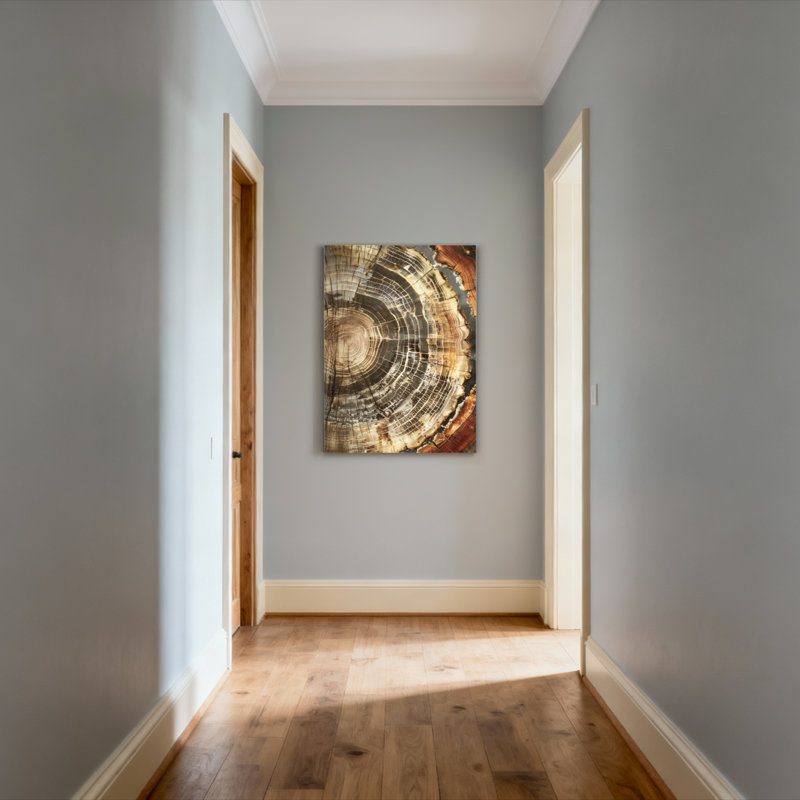 «Tree Ring», motif abstrait sur toile tendue, reproduction d'art sur toile, ensemble de 1, H 40 po x l 28 po