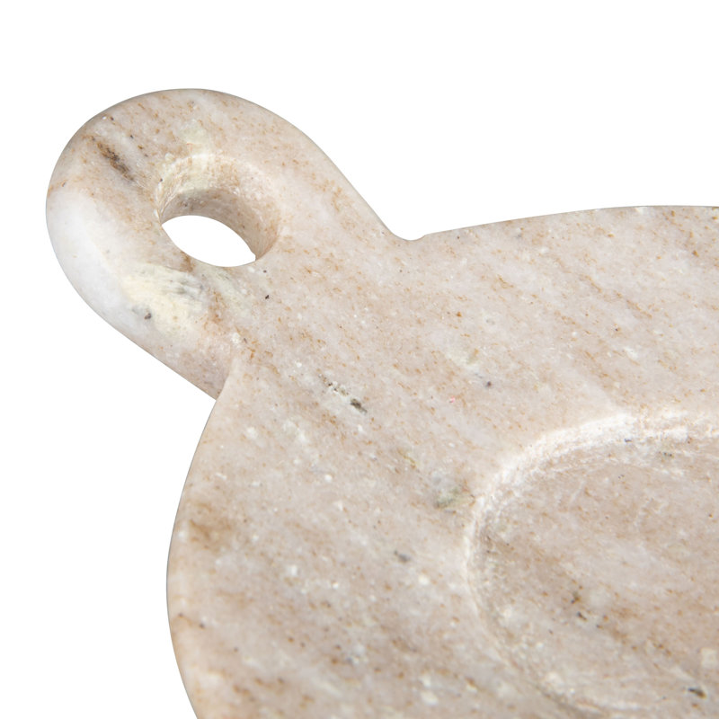 Martinson Marble Decorative Plate 1, 1" H x 4" W x 5" D, Beige