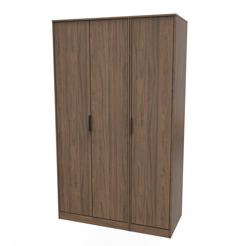 Fully Assembled Hong Kong 2 Door Wardrobe, Carini Walnut, 182.5cm H x 111cm W x 53cm D