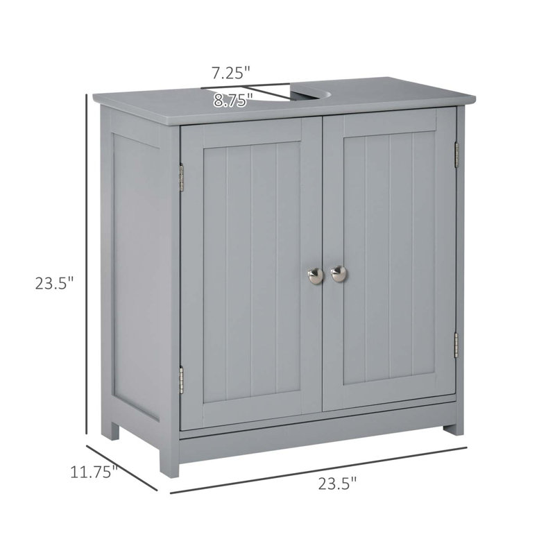 Meuble-lavabo moderne, meuble de rangement, Gris clair