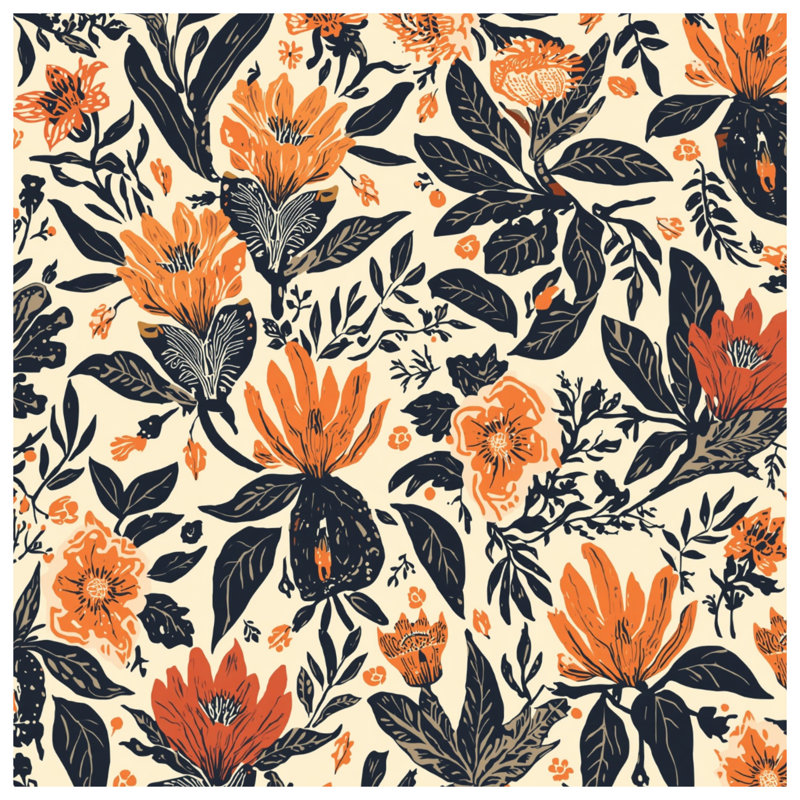 Édredon à motif floral audacieux, Simple extra long