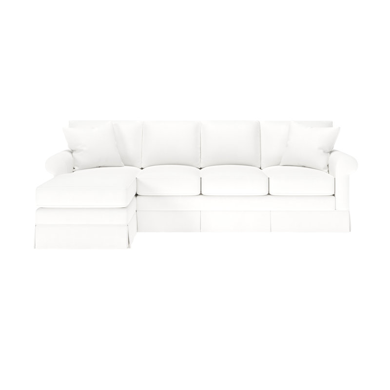 Friedman Upholstered Sectional, Left Hand Facing, Bayou Off White Canvas
