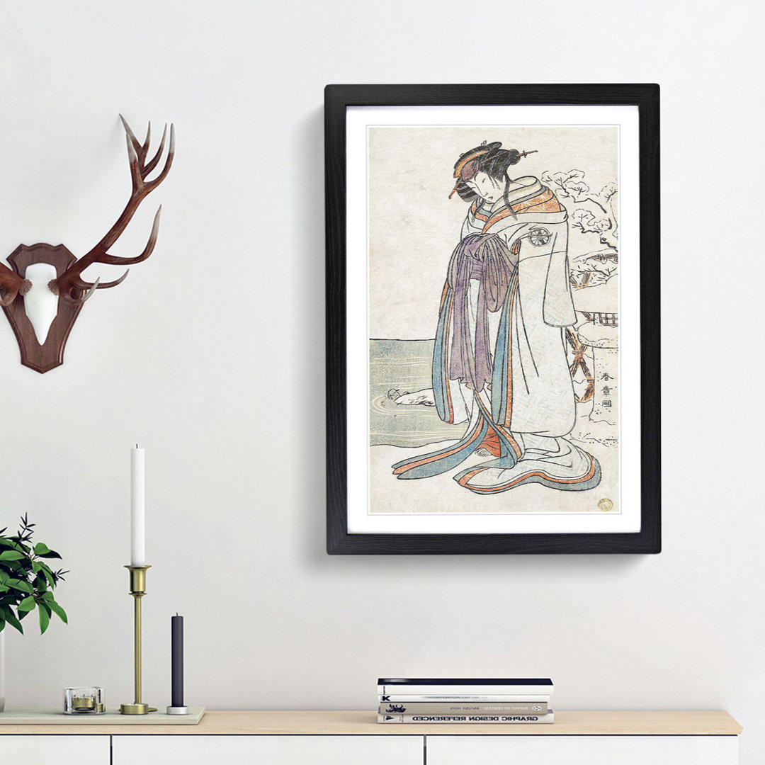 Portrait of Segawa Kikunojo by Katsukawa Shunsho - Framed Print