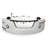 SANT'ANGELS 59" x 59" 2-Person Corner Whirlpool Bathtub with Dual Pump, Heater & Glass Front Panel-23554920
