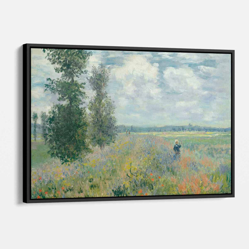 «Green Country», art mural sur toile 7423, H 12 po x l 16 po, Cadre flottant noir