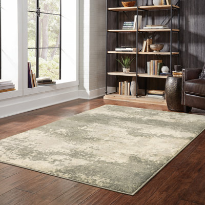 Tapis beige à motif abstrait Ernie