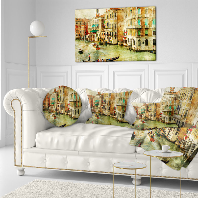 Coussin lombaire imprimé digital art landscape venice