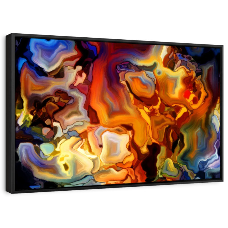Abstract Stained Glass Canvas Print, 19" H x 13" W