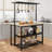 42" Kitchen Island With 3-Tier Shelves And 5 Hooks-111532538