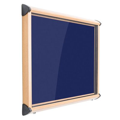 Shield Wood Effect Exterior Showcases Wall Mounted Bulletin Board