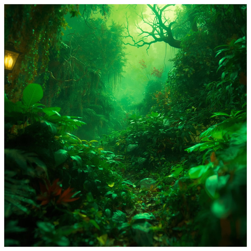 Tapis de bain Lush Green Jungle, 24in W x 17in L