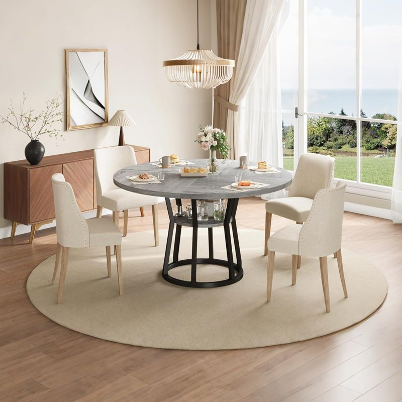 Dining Table, Gray / Black