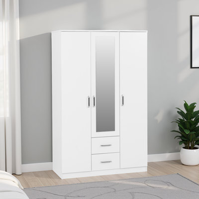 Tarves 3 Door Manufactured Wood Wardrobe