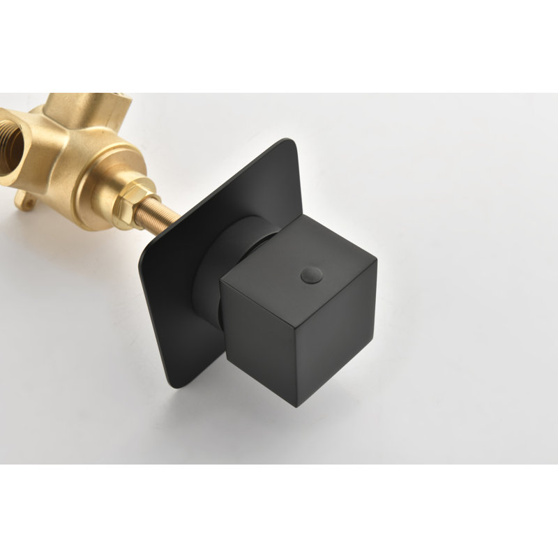 Valve de contrôle de volume 3/4 po en métal coulé - Valve de douche principale à débit très élevé avec poignée en laiton réglable et disque en céramique quart de tour