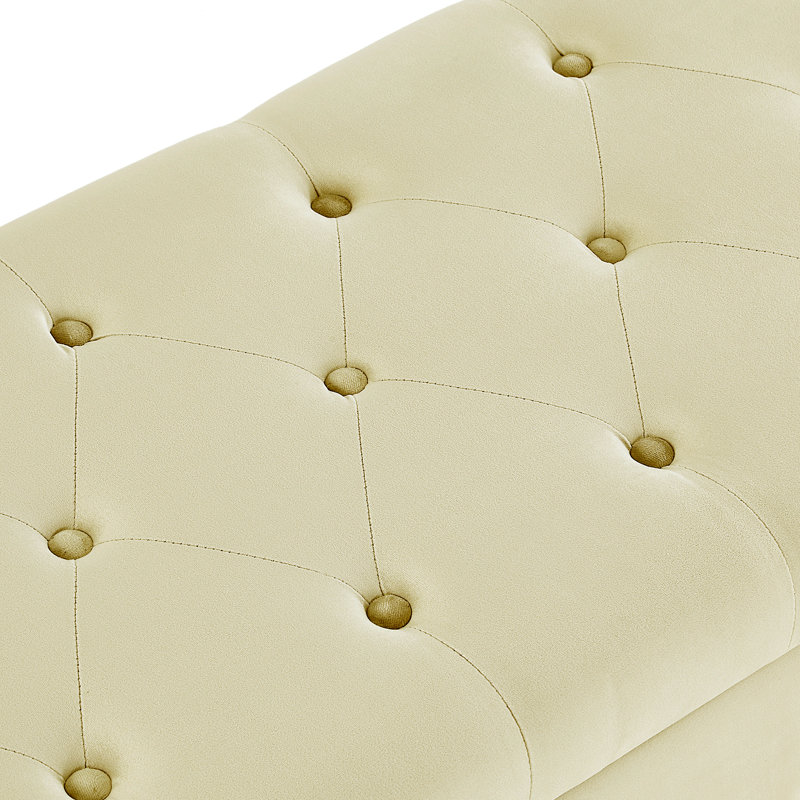 Banc capitonné avec rangement, Cream, Does Not Apply, Cream