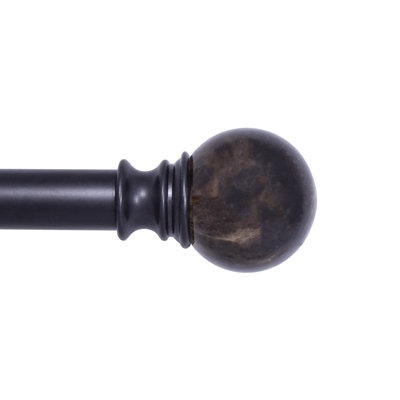 Rockport Marble Ball 1" Diameter Single Curtain Rod