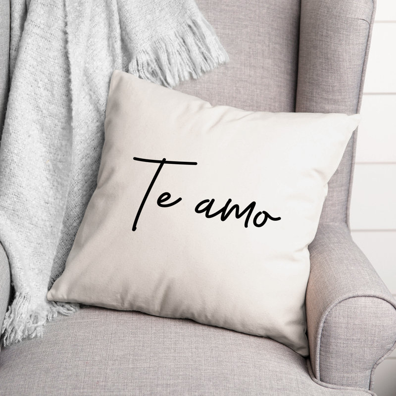 Black And White Typography Collection Throw Pillow