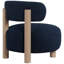 Fauteuil d'appoint rembourré à dossier demi-tonneau-2109522318